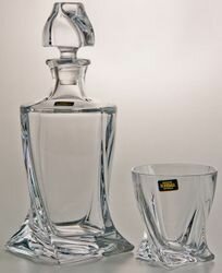 Набор для виски Квадро Штоф (850 мл) + 6 стаканов (340 мл)