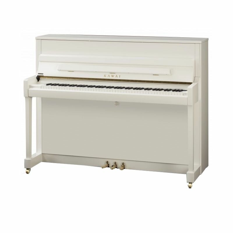 KAWAI K-200 WH/P - пианино, 114х149х57, 208 кг, банкетка, цвет белый полированный, механизм Millenn