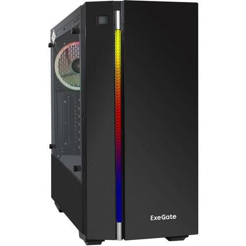 Корпус ATX Exegate EX283744RUS miditower, 500NPX, 120mm, с окном, 2*USB+1*USB3.0, HD Audio, black-RGB light - фото №11