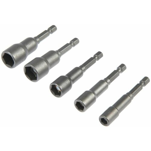 Набор бит с торцевыми головками CrV магнит 6-8-10-12-13 х 65 мм 5 шт 519₽