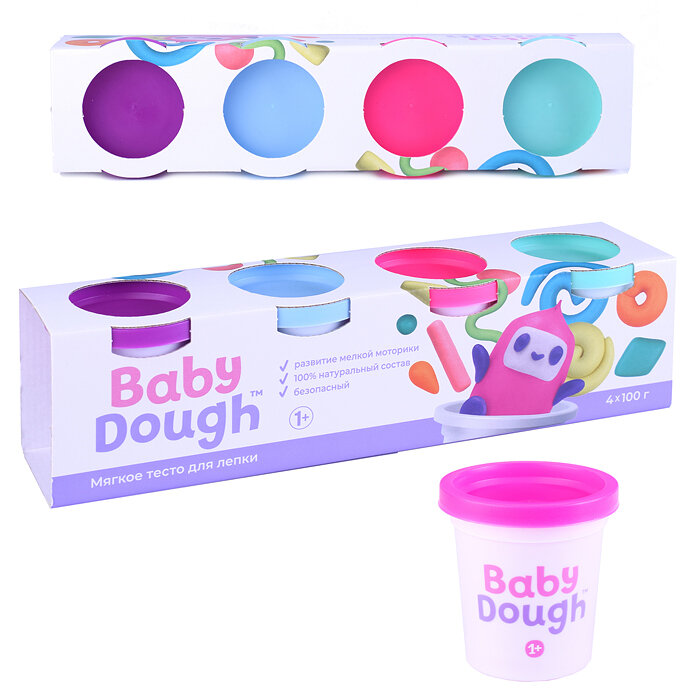 Тесто для лепки Baby Dough, 4 цвета Волшебный мир - фото №13