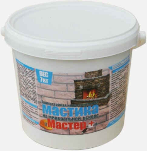Изображение товара Мастика LK "Мастер+", термостойкая, для печей и каминов, 6 кг