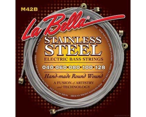 La Bella M42-B Stainless Custom Light 5-String 40-128 струны для 5-струнной бас-гитары