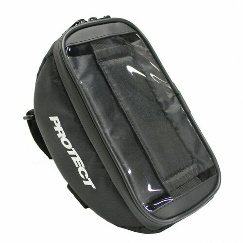 сумка protect на руль р р 20х22 5х10 5 см цвет черный Велосумка PROTECT на вынос руля с отделением для смартфона р-р 18,5х10х9 см цвет черный