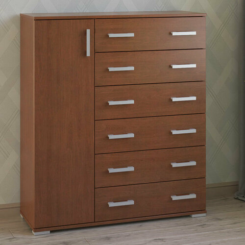 Комод с 6 ящиками МагМебель 36 дверца слева вишня 19130₽