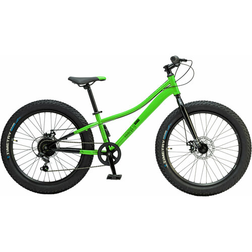 Велосипед полу-фэтбайк Fatbike Time Try TT2747s 24 Рама 12 Взрослый Детский Подростковый зеленый 23400₽