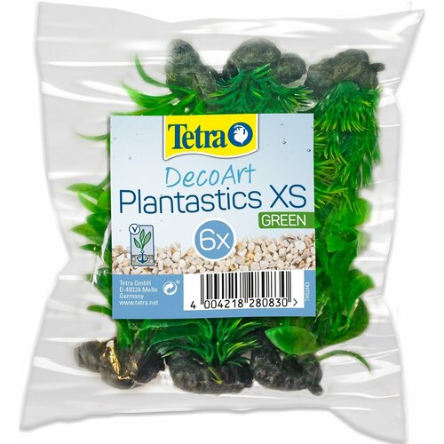 Растение для аквариума пластиковое мини зеленое Tetra DecoArt Plant XS Green Refill 6 см уп. 6 шт (1 уп) растение для аквариума пластиковое мини микс tetra decoart plant xs mix refil 6 см уп 6 шт 1 шт