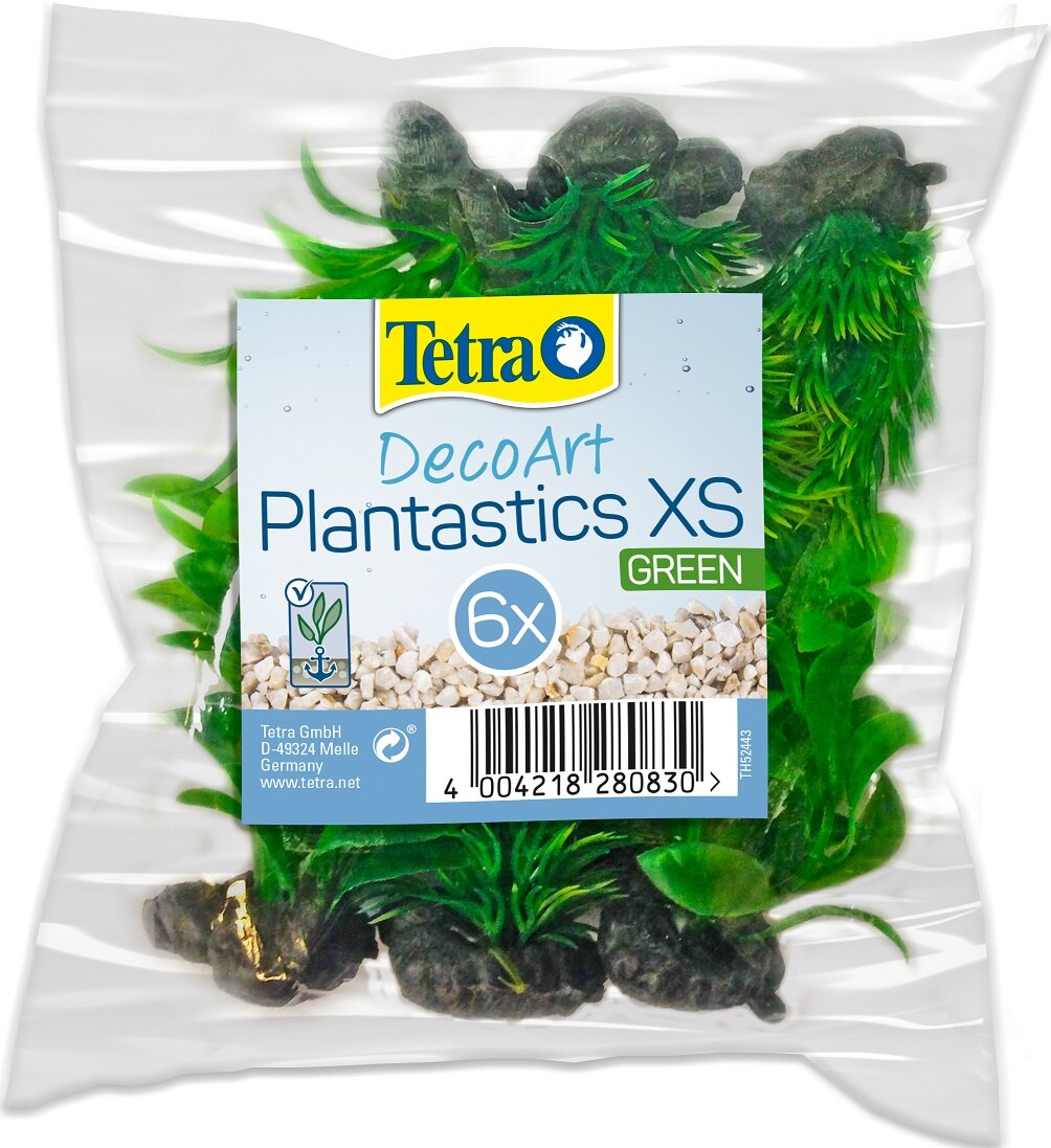 Набор растений Tetra DecoArt Plantastics XS Green (зеленые), 6 шт.