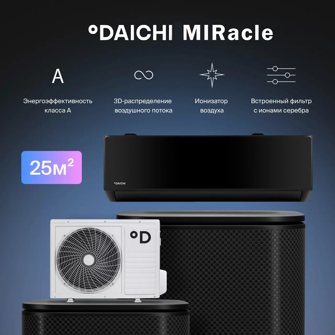 Сплитсистема Daichi MIRACLE MIR25AVQ1/MIR25FV1