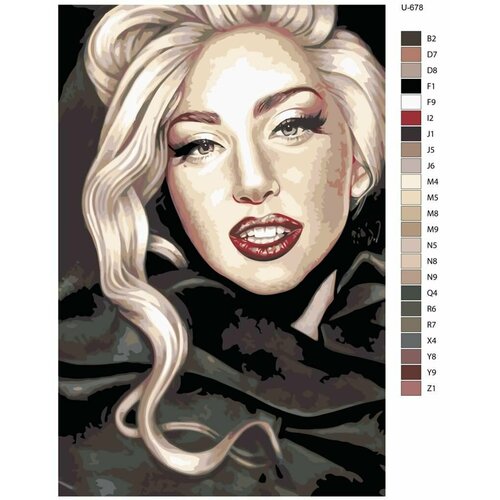 Картина по номерам U-678 Леди Гага 40x60 см картина по номерам леди в шляпе 40x60 см