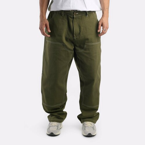 Брюки спортивные Butter Goods Double Knee, размер 30, зеленый