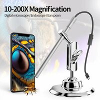 GUANMOU Цифровой USB микроскоп увеличение 200X / Увеличительный микроскоп с функцией съемки фото и видео
