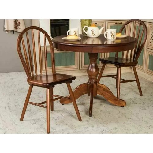 Комплект стульев Мебельный рай Вальс 425х440х910, Темный орех, комплект из 4-х предметов