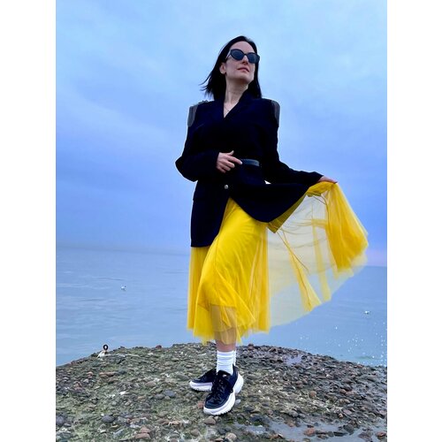 Юбка Alena Stepurina, размер S/M, желтый юбка пачка стильные непоседы миди подкладка размер 116 56 51 красный