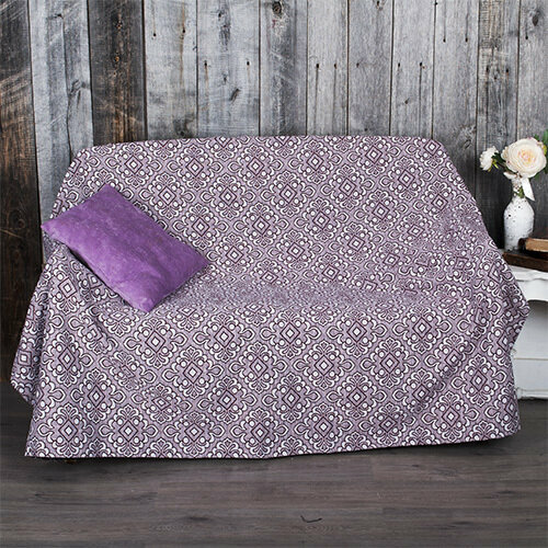 фото Покрывало "Гобелен" гобелен жак, 48% хлопок, 52% полиэстер, "Адель (бордо)"; Размер: 1.5