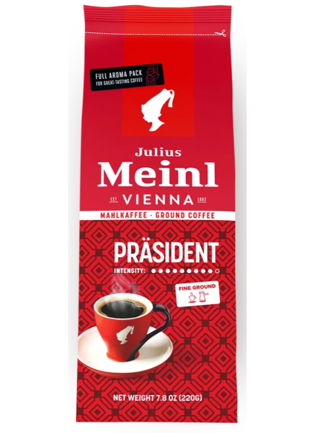 Кофе молотый Julius Meinl President, 220 г, вакуумная упаковка