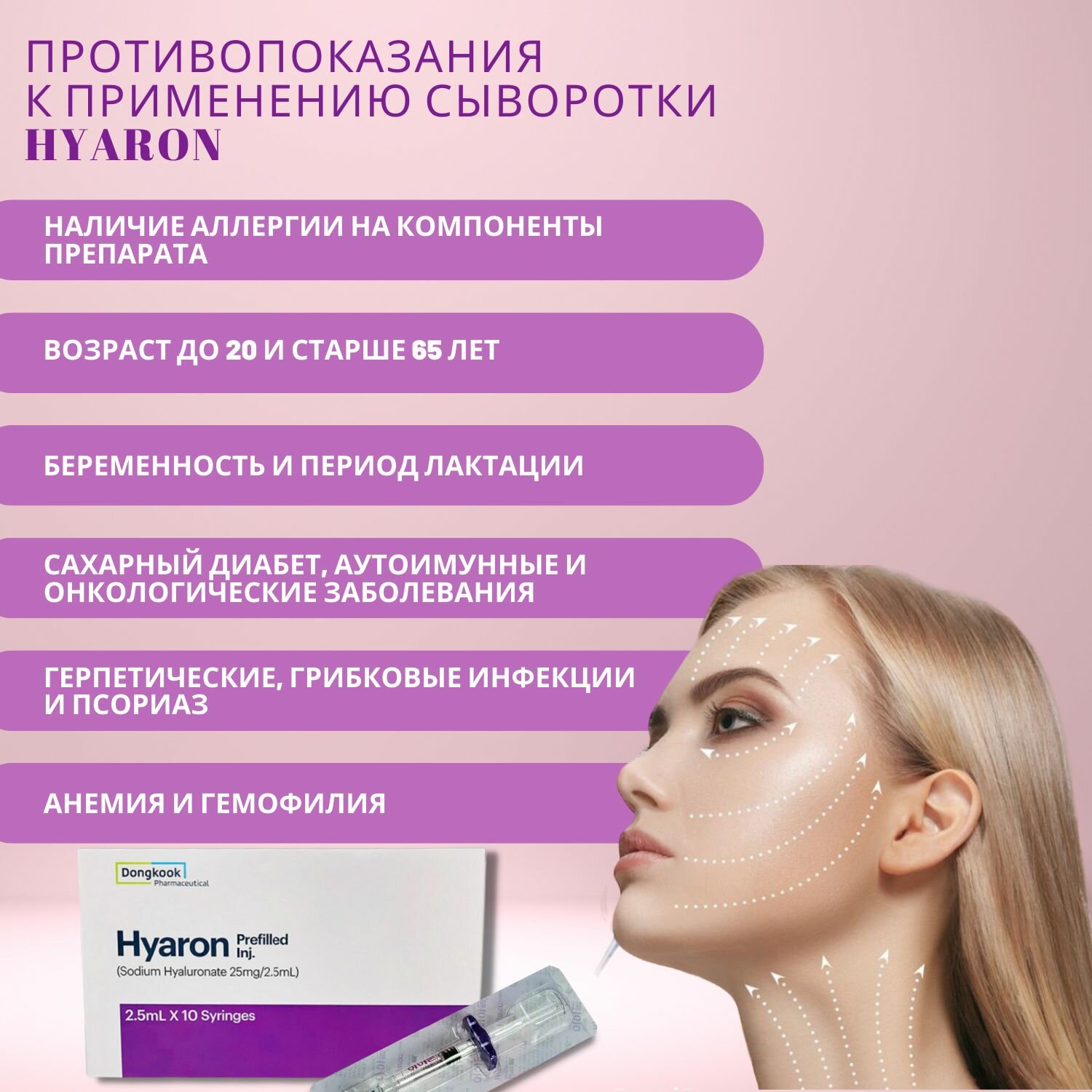 Средства Для Биоревитализации Сыворотка биоревитализант для лица Hyaron (Хуарон) 10 шт