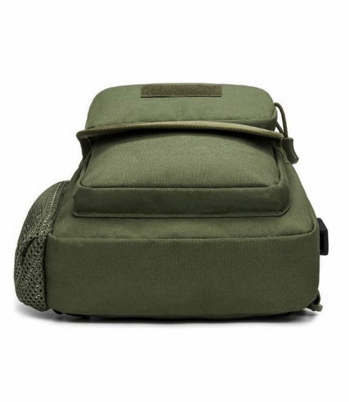 Тактическая сумка рюкзак с USB олива — фото 1