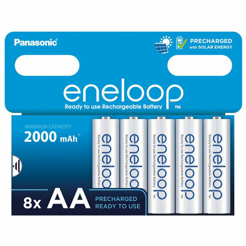 Аккумуляторы Panasonic Eneloop, AA, 2000 мАч, BK-3MCDE/8HH, 8 шт