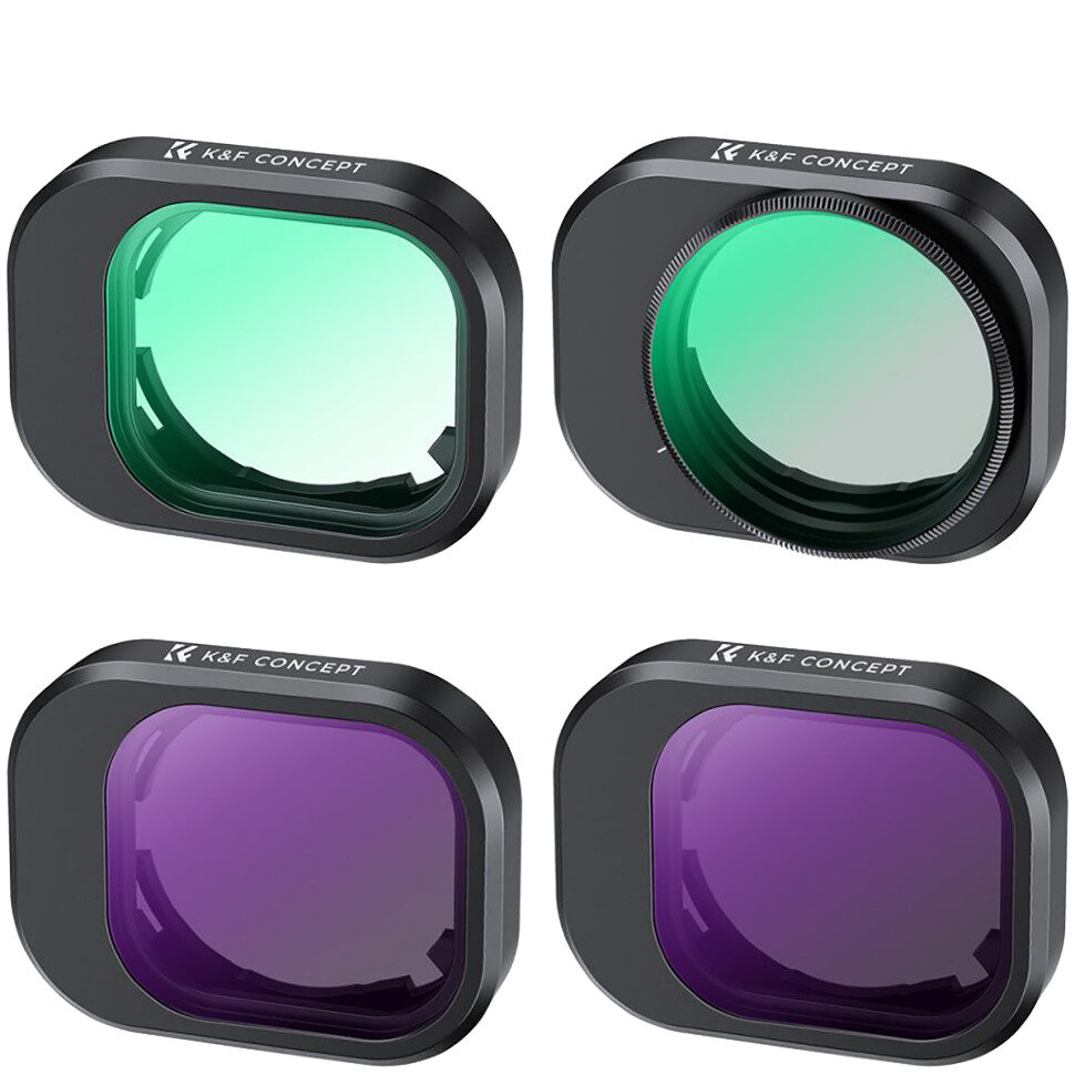 Комплект светофильтров K&F Concept Nano-X ND + UV + CPL для DJI Mini 4 Pro (4шт)