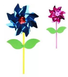 Наша Игрушка вертушка яркая С листочками  голограмма  36 СМ