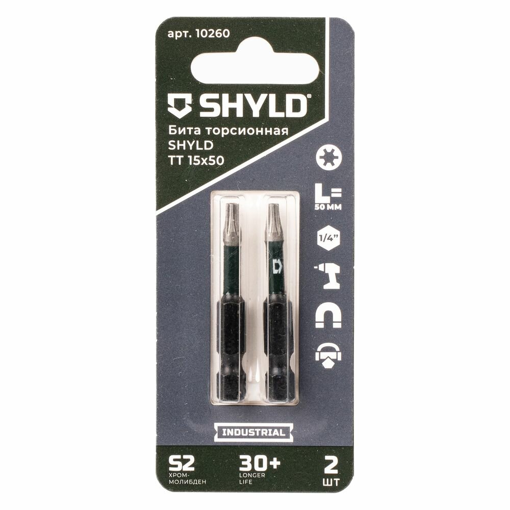 Бита SHYLD торсионная Torx Tamper 15х50 (2шт.)(10260)