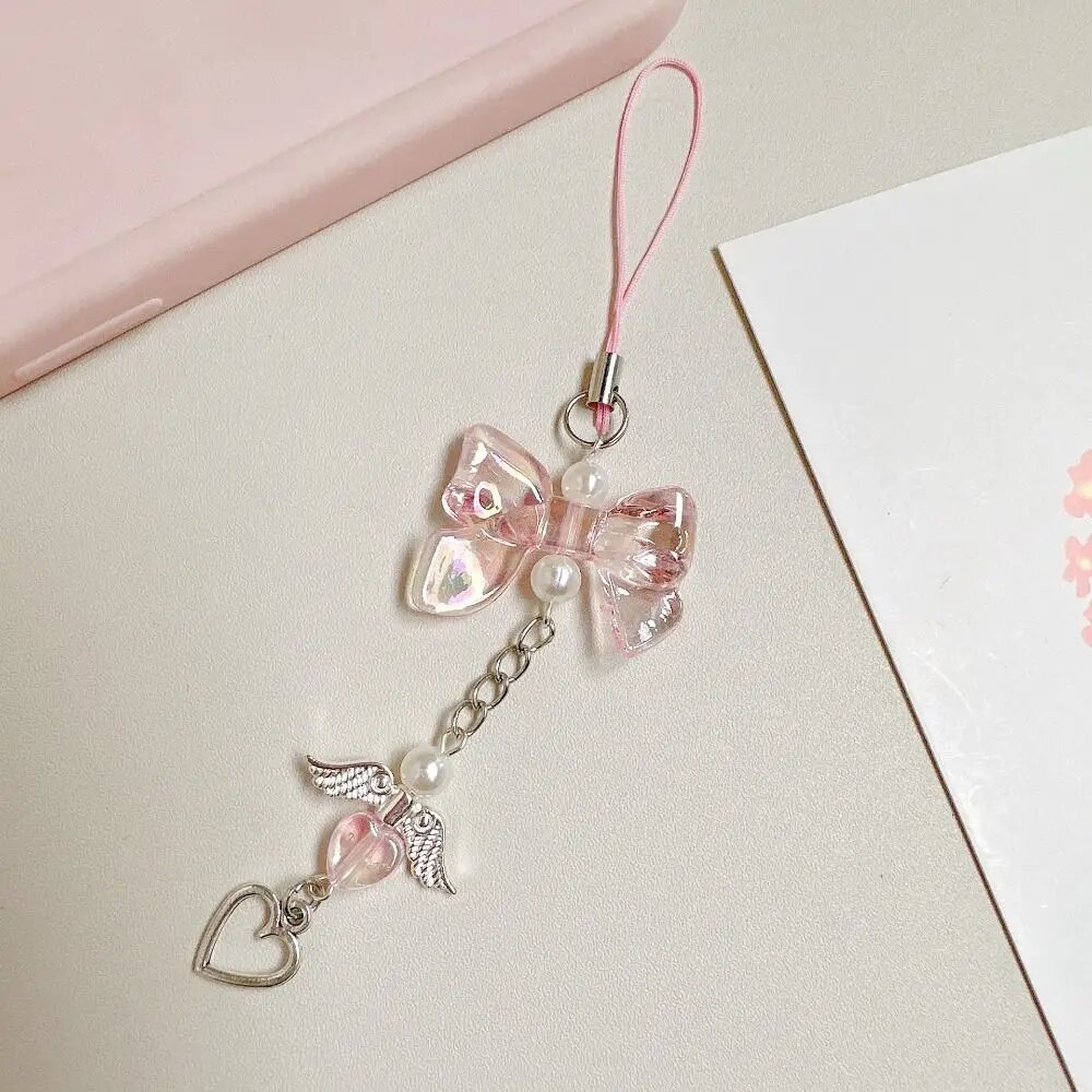 Модная акриловая женская цепочка для мобильного телефона прозрачный противоскользящий подвесной ремешок для телефона Y2K подвеска для телефона сумка подвеска брелок