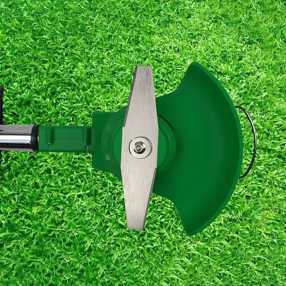 Металлический нож для садового триммера, длина 15 см, серебристый — фото 1