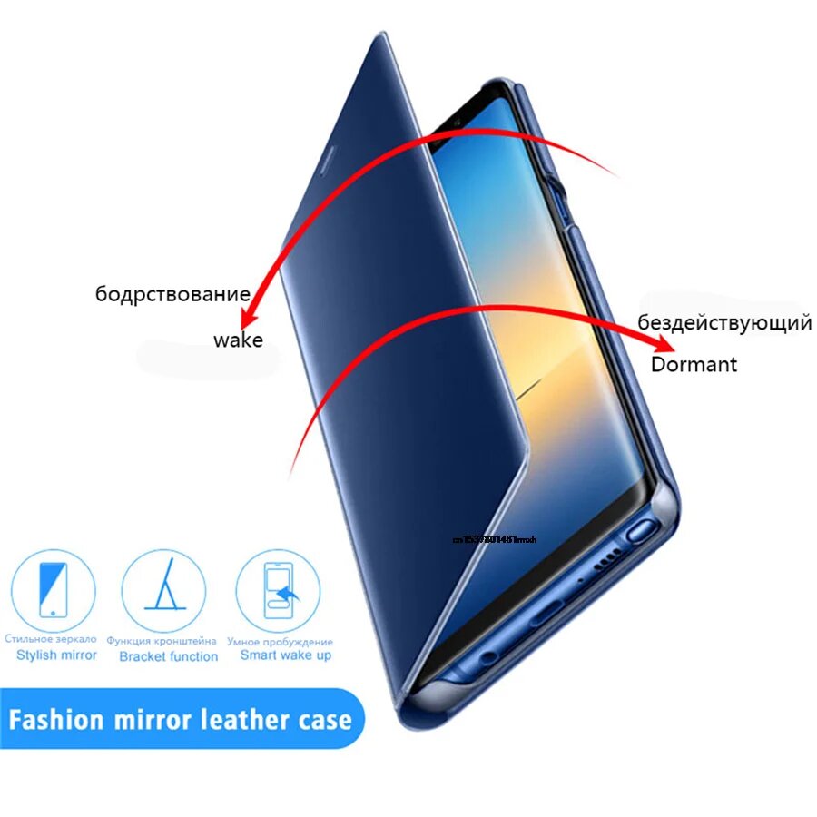 Флип-чехол Smart Mirror View для Xiaomi Redmi Note 14 Pro Plus 5G Shell Note14 4G 14Pro 14C C Кожаный чехол для мобильного телефона — фото 1