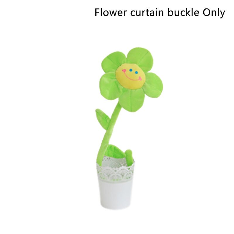 Милый цветочный держатель для штор из короткого плюша с наполнителем из ПП-коттона 8 ярких цветов зеленый - 65 см/256 дюйма