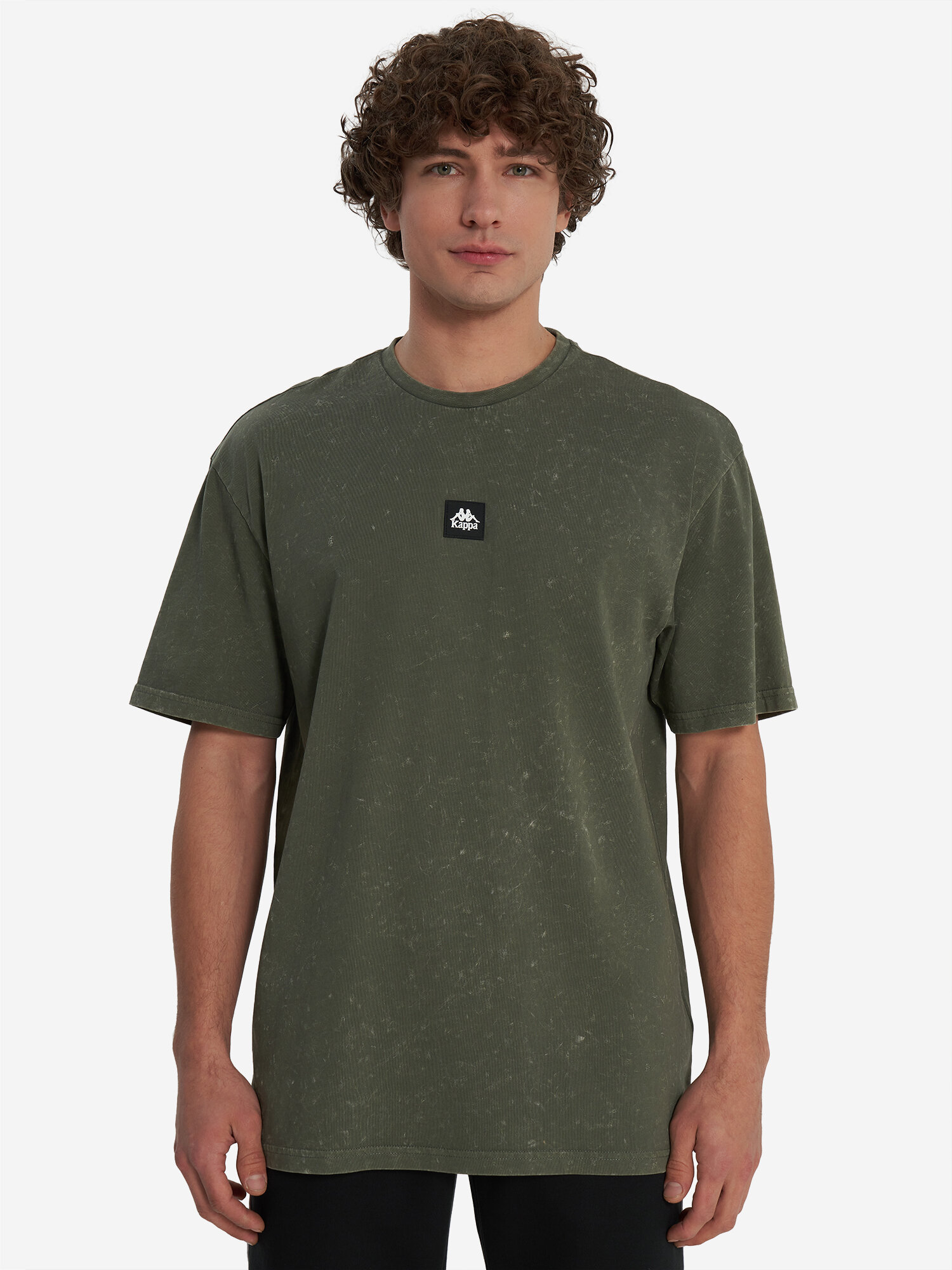 Футболка Kappa, размер 48-50, темно-зеленый — фото 1