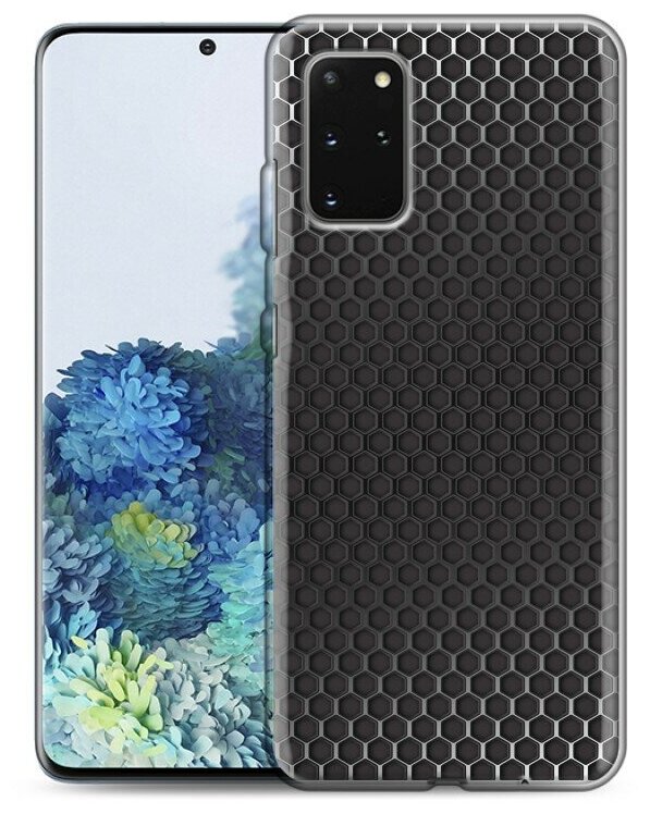 Дизайнерский силиконовый чехол для Samsung Galaxy S20 Plus Металл
