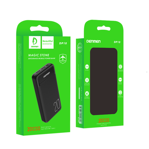 Внешний аккумулятор / Power Bank / Портативный аккумулятор Denmen DP10 / Power Bank 20.000mAh 2019 new xiaomi mi 10000mah power bank 3 two way quick charge usb c dual input dual output plm12zm 10000 mah powerbank