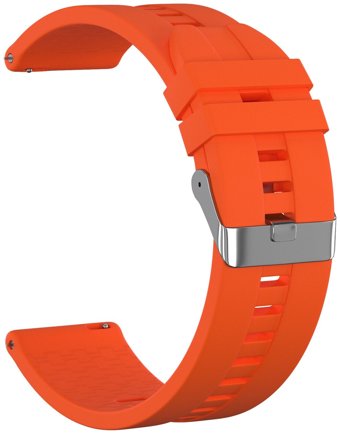 Ремешок силиконовый GSMIN Aztec 22 для Samsung Gear S3 Frontier / Classic / Galaxy Watch (46 mm) (Оранжевый)
