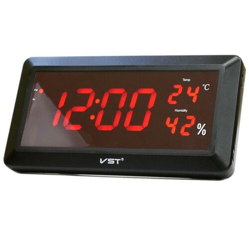 Часы настенные (температура влажность) VST 780S-1 часы автомобильные в консоль лада приора1 цифровые с вольтметром термометром красный