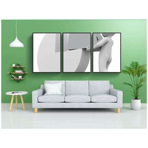 фото Набор модулных постеров для интерьера "графический, график, результат" 60x90 см. в тубусе, без рамки lotsprints