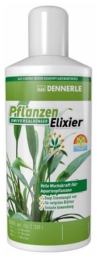 [281.4540] Dennerle Plant Elixir - Универсальное удобрение д/всех акв. растений, 500 мл на 2500 л