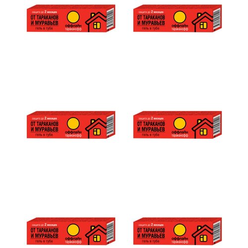 Тараканофф Гель от тараканов и муравьев, туба 20 мл, 6 шт