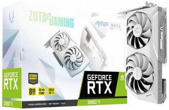 Видеокарта 8 Gb Zotac GeForce RTX3060 Ti AMP White Edition LHR (ZT-A30610F-10PLHR)