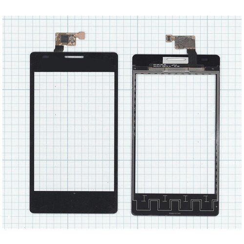 Сенсорное стекло (тачскрин) для LG Optimus L5 Dual E615 черное