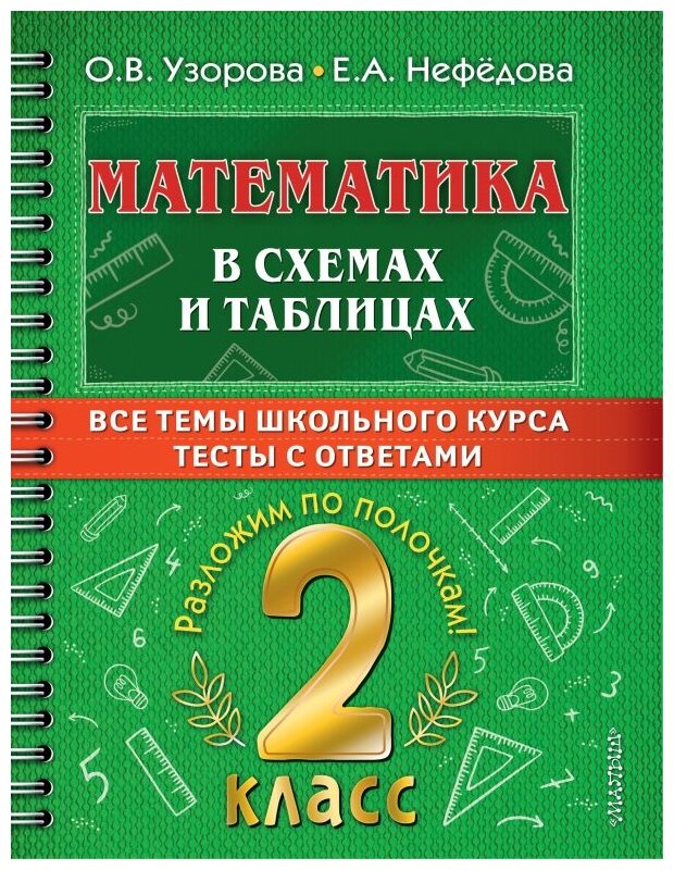 Математика в схемах и таблицах 2 кл Все темы школьного курса тесты с ответами Уч пособие Узорова ОВ