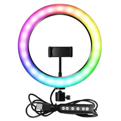 Кольцевая селфи-лампа Nova Store MJ20, 20 см, RGB