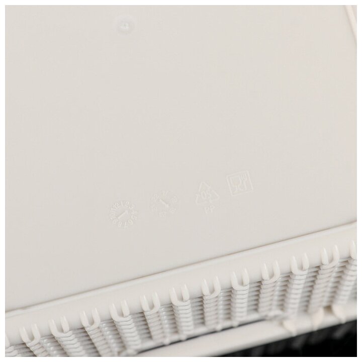 Коробка для хранения с крышкой «Вязание», 1,5 л, 17×15×8 см, цвет белый ротанг - фотография № 6