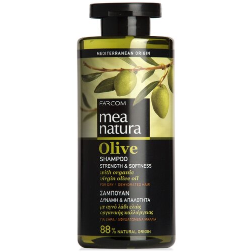 Farcom Шампунь для сухих волос Mea Natura Olive с экстрактом люпина, Греция, пл. бутылка 300мл