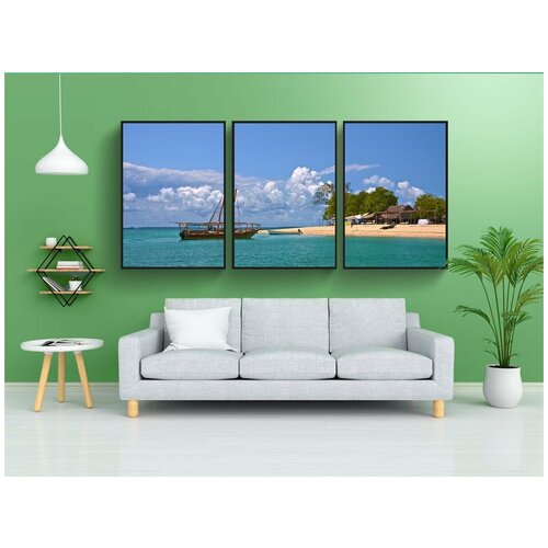 фото Набор модулных постеров для интерьера "занзибар, африка, танзания" 60x90 см. в тубусе, без рамки lotsprints