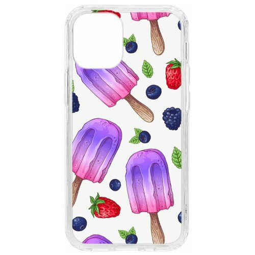 фото Чехол для apple iphone 12 mini kruche print ice cream / чехол для apple iphone / чехол с рисунком / чехол с принтом / чехол для айфон / бампер на айфон / чехол накладка для iphone / противоударная накладка для iphone / защита для iphone / защита на айфон / cиликоновый чехол для iphone / пластиковый чехол на iphone / защитный чехол для iphone кruче