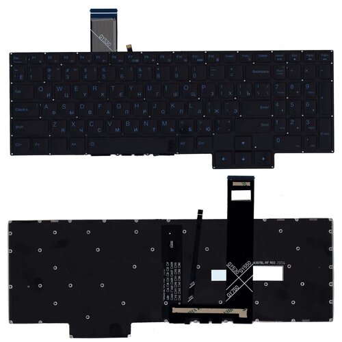 Клавиатура для ноутбука Lenovo Y7000 R7000 Y7000P черная с синей подсветкой клавиатура для ноутбука lenovo y7000 r7000 y7000p черная с синей подсветкой