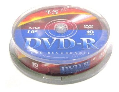 Диск VS DVD-R 4.7 GB 16x CB/10 (цена за 10шт) VSDVDRCB1001