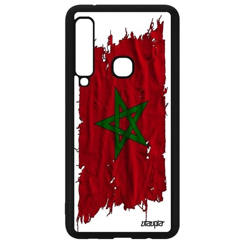 фото Качественный чехол для мобильного // samsung galaxy a9 2018 // "флаг марокко на ткани" патриот государственный, utaupia, белый