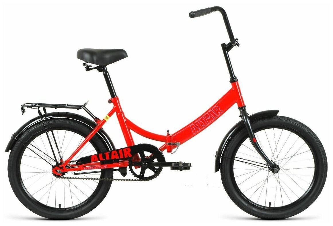 Велосипед ALTAIR CITY 20 (2022) (Велосипед ALTAIR CITY 20 (20" 1 ск. рост. 14" скл.) 2022, красный/голубой, RBK22AL20006)